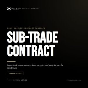 Sub-Trade Contract (Canada)